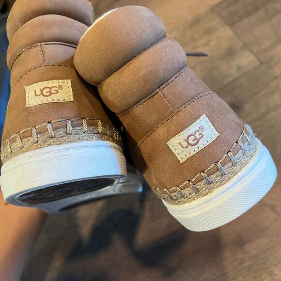 UGG Suede Chestnut High Top Sneakers Size 7.5 - Picture 5 of 6